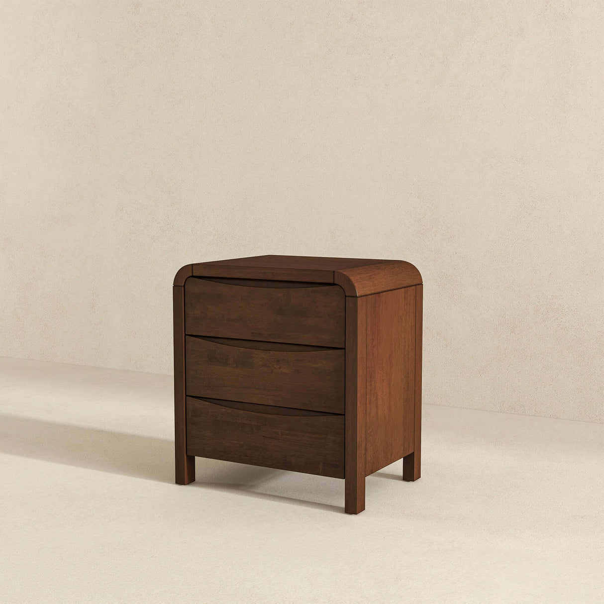 Lionel - Mid-Century Modern Nightstand 3 Drawer Bed Side Table - Brown by Ashcroft Furniture | Bel Furniture