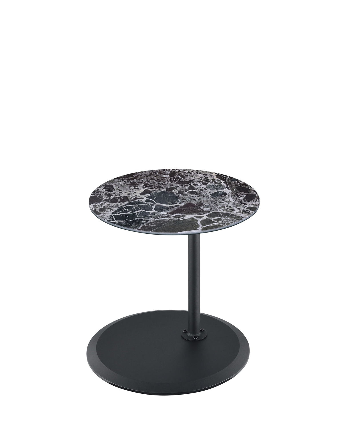 Orbit - 15.5" End Table With Height Adjustable Marble Textured Top by Lilola Home | Bel Furniture