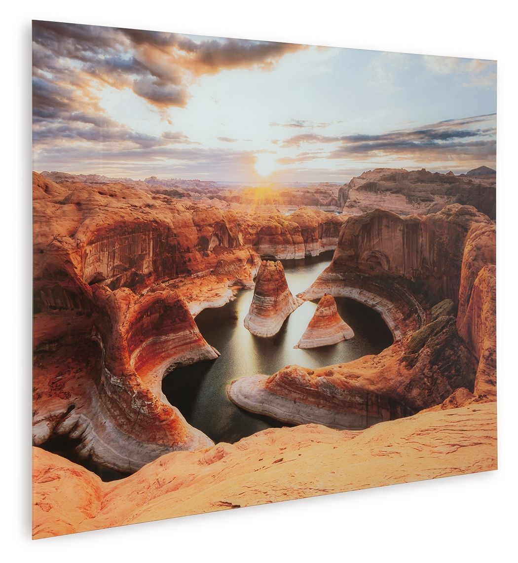 Deemsdon - Blue / Amber - Wall Art by Signature Design by Ashley® | Bel Furniture