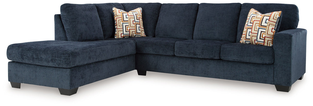 Aviemore - Sectional Blue 2 Pc. Left Arm Facing Corner Chaise Sectional by Signature Design by Ashley® | Bel Furniture