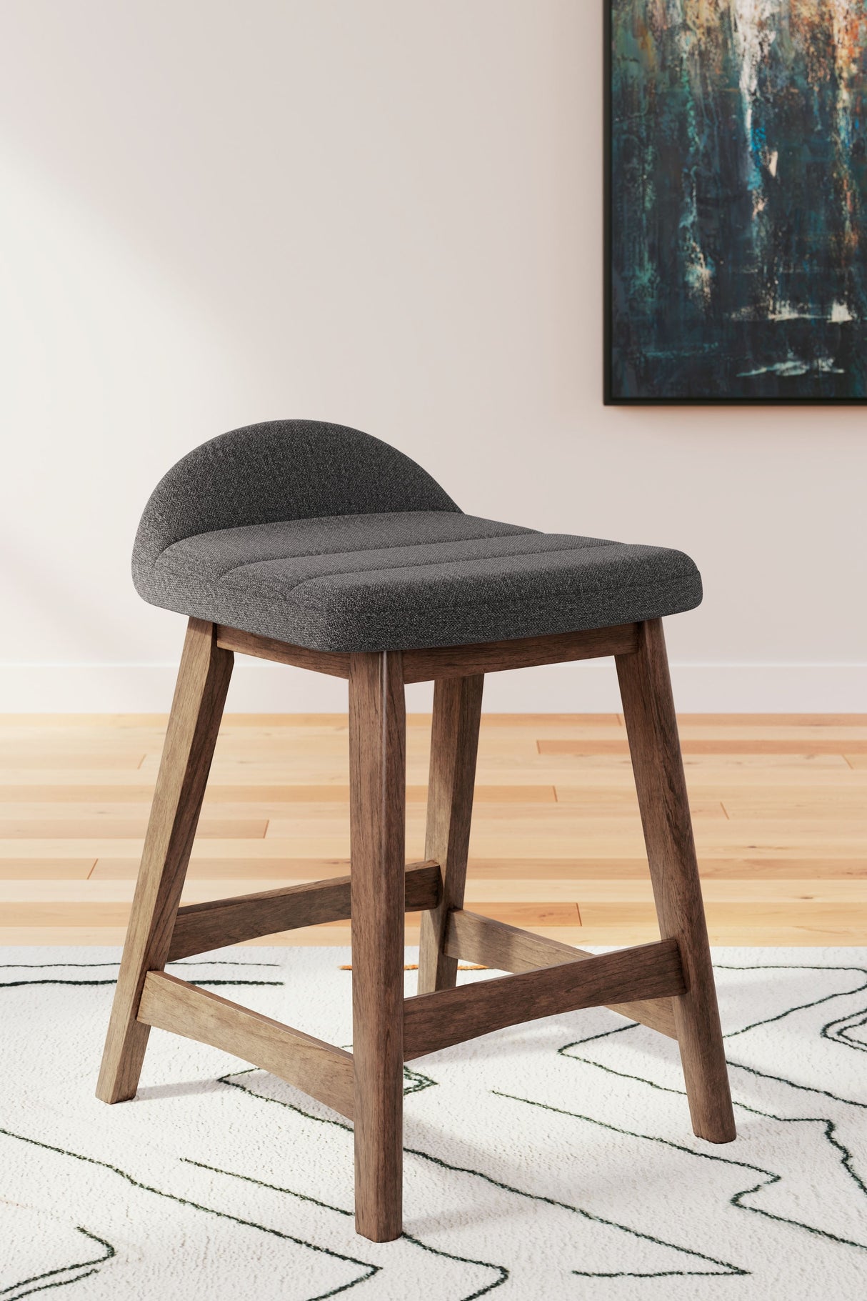 Lyncott - Upholstered Barstool (Set of 2) by Signature Design by Ashley® | Bel Furniture
