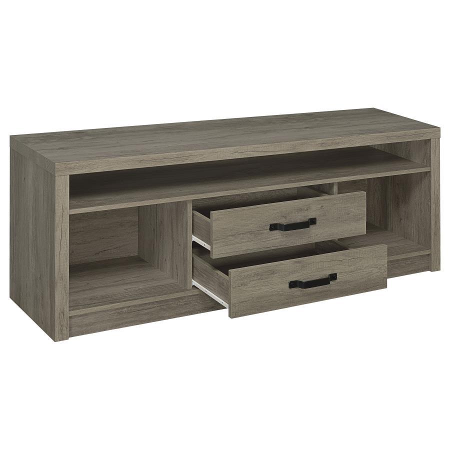 Burke - 2-Drawer Engineered Wood TV Stand - Gray Driftwood by CoasterEssence | Bel Furniture