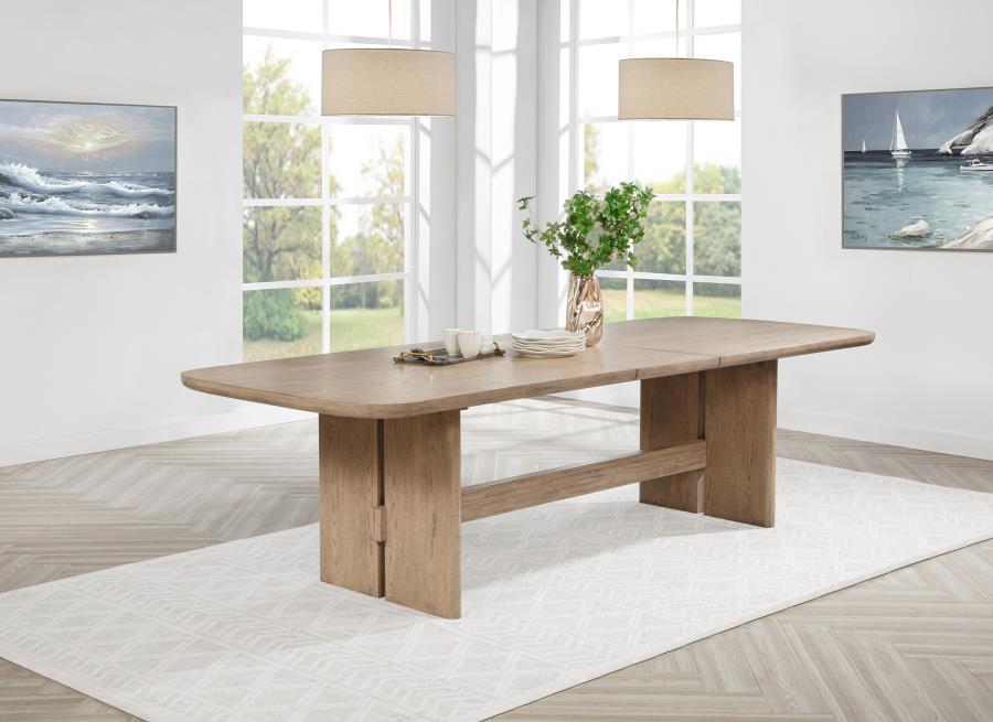Kailani - Rectangular Wood Dining Table - Beige Oak by Coaster Fine Furniture | Bel Furniture