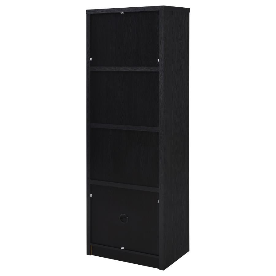 Winfield - 3-Sheld Media Tower Entertainment Pier - Black by Coaster Fine Furniture | Bel Furniture