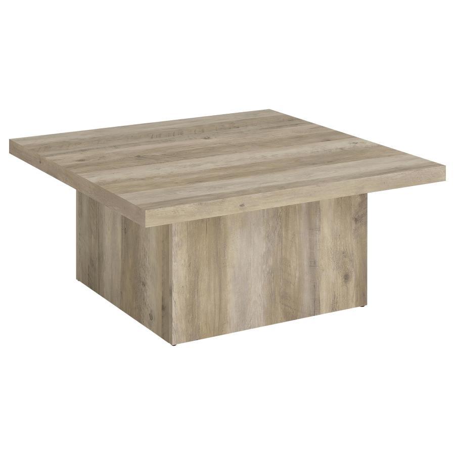 Devar - Square Coffee End Table Set - Distressed Pine