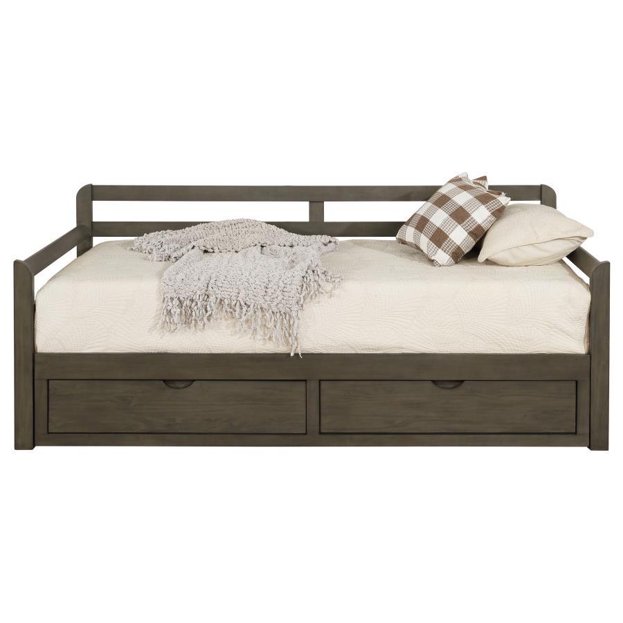 Sorrento - 2-Drawer Twin Long Daybed With Extension Trundle - Gray by CoasterEssence | Bel Furniture