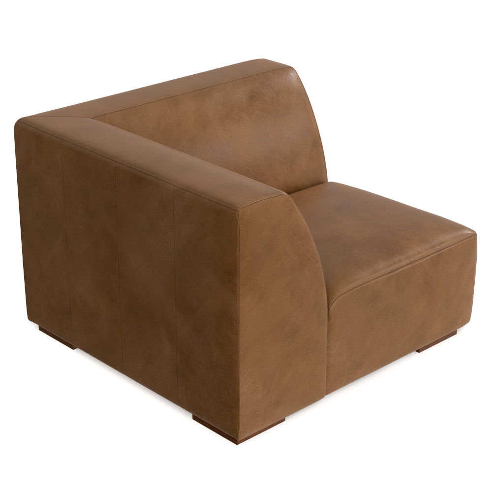Rex - Corner Sofa Module - Brown by Simpli-Home | Bel Furniture