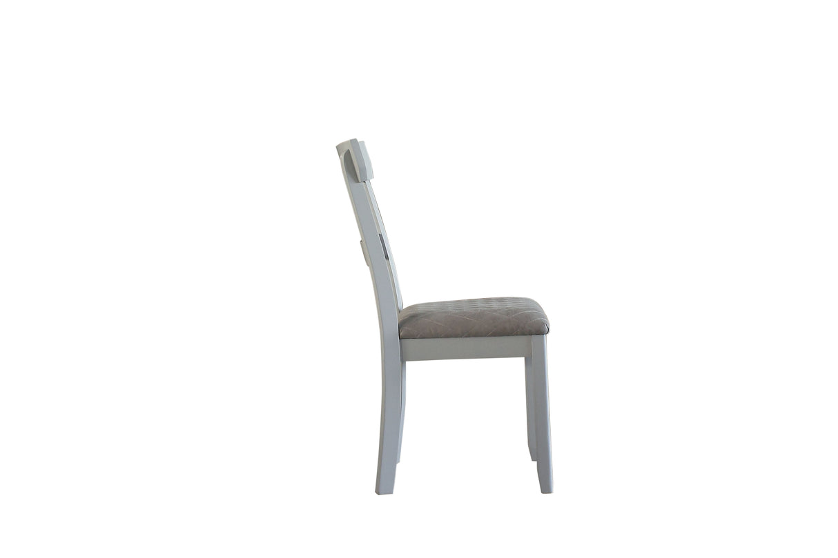 House Marchese - Two Tone Side Chair (Set of 2) - Gray / Pearl Gray by Urban Nest | Bel Furniture