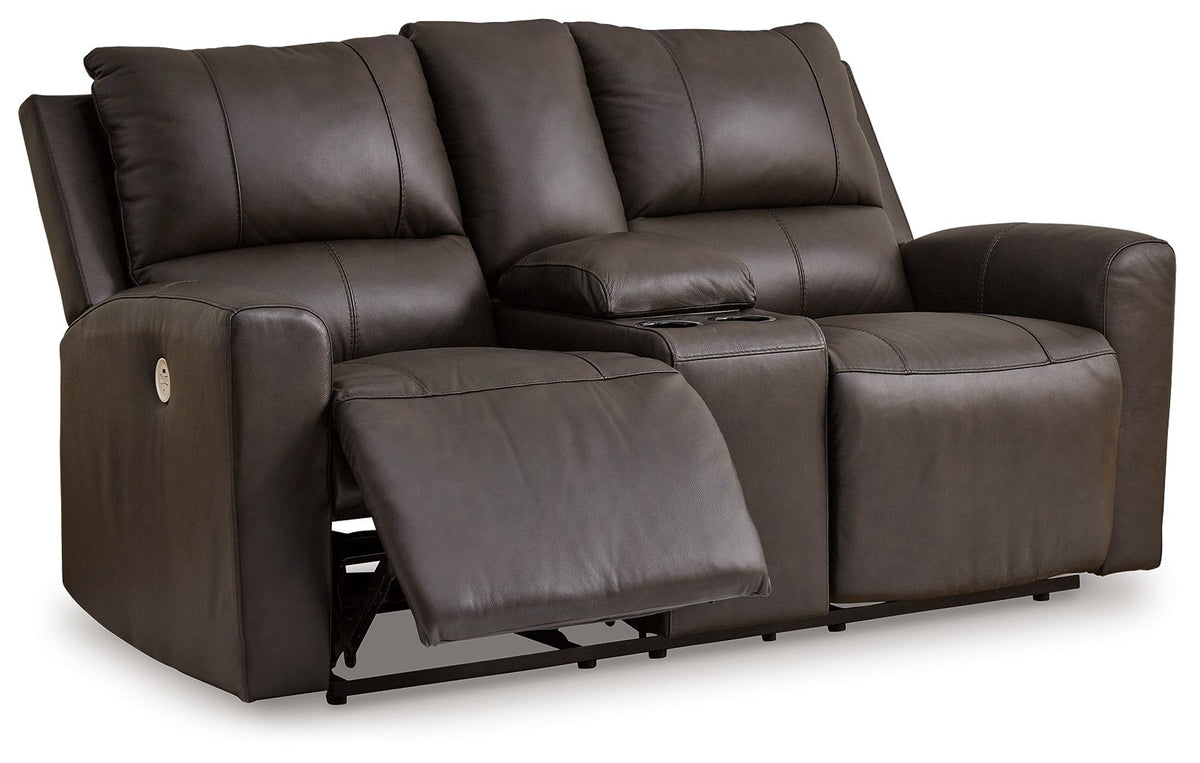 Boxmere - 2 Pc. - Power Reclining Sofa, Power Reclining Loveseat With Console - Storm