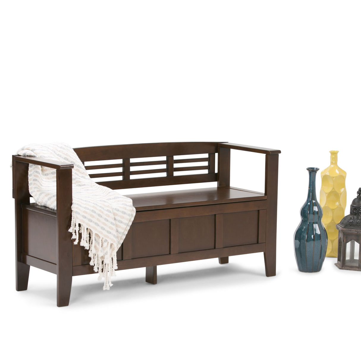 Adams - Entryway Storage Bench Handcrafted by Simpli-Home | Bel Furniture