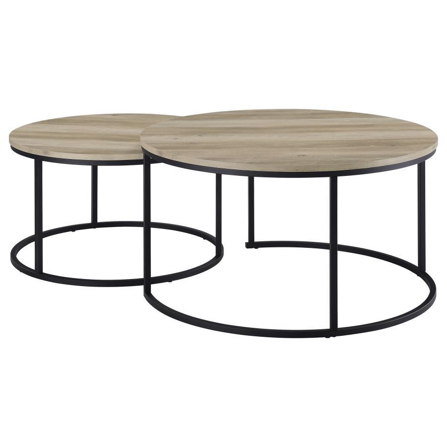 Lainey - 2 Piece Round Faux Marble Nesting Coffee Table
