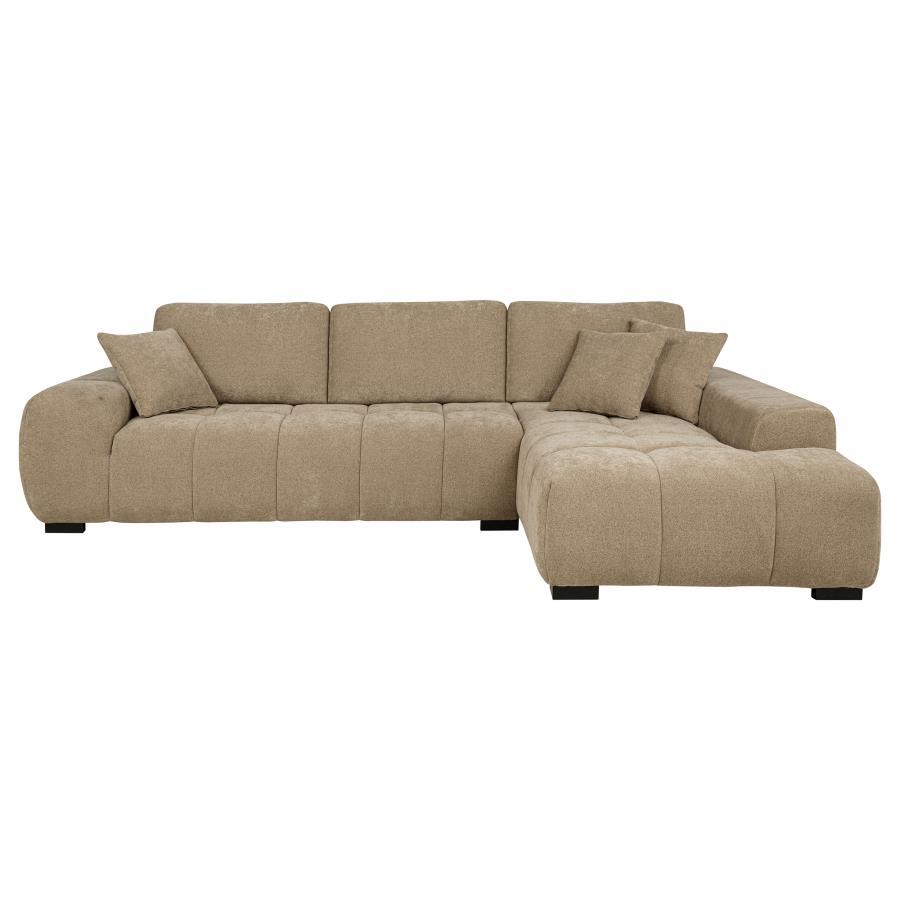 Octavia - Upholstered Sectional Chaise Sofa by Coaster Fine Furniture | Bel Furniture