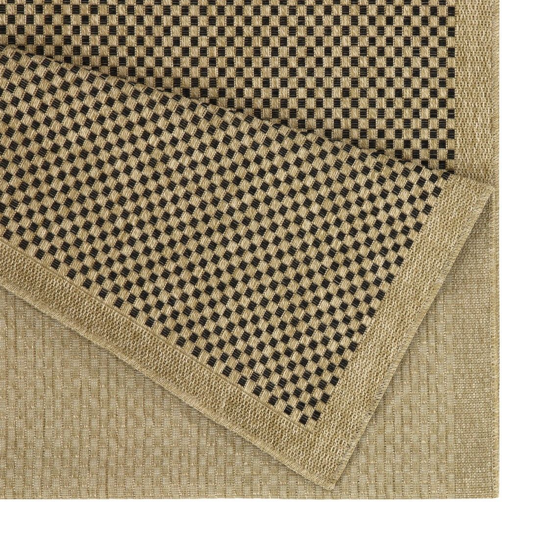 Earth - Indoor / Outdoor Area Rug Polypropylene - Jute / Black by Icona Home Decor | Bel Furniture