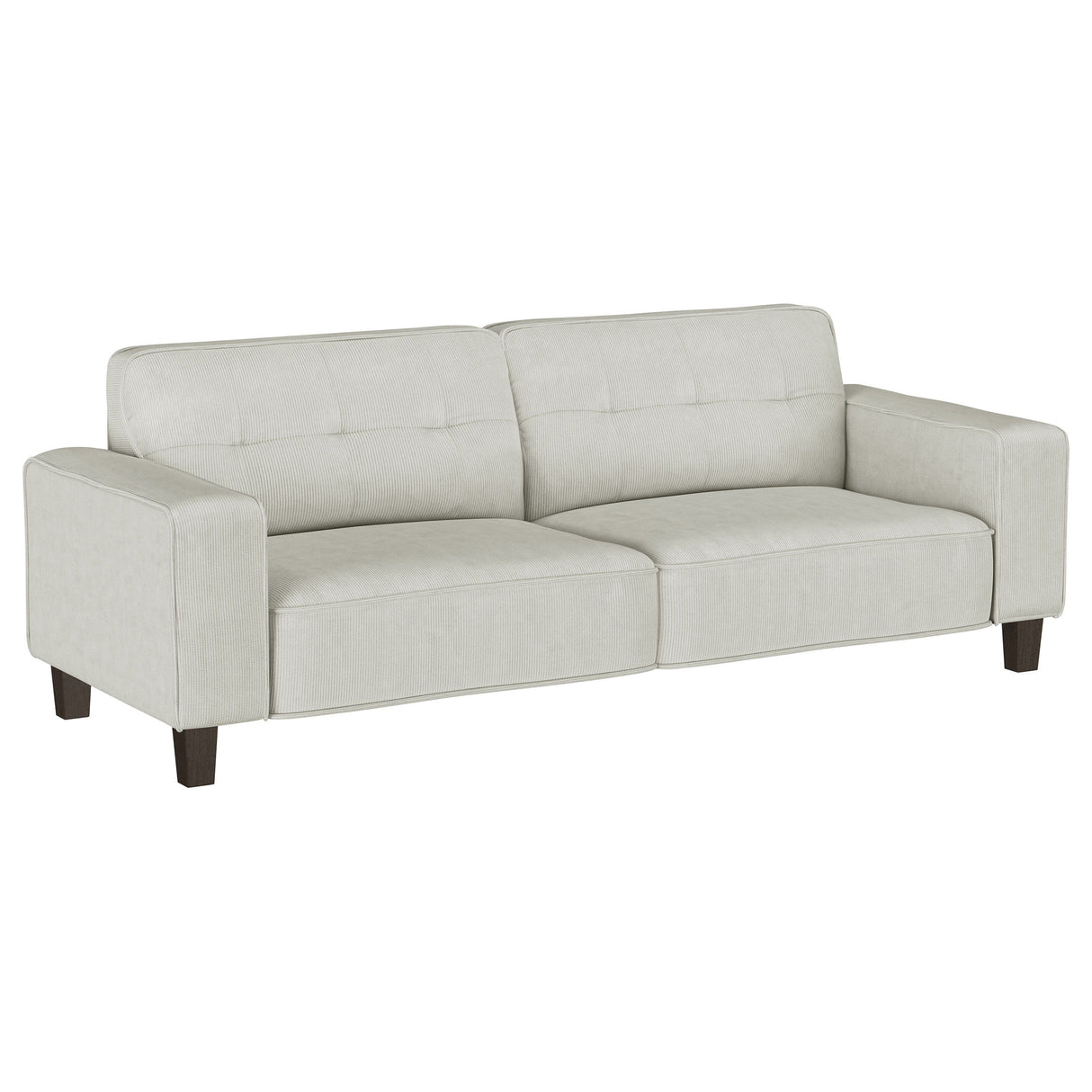 Deerhurst - Upholstered Track Arm Tufted Sofa - Greige by Coaster Fine Furniture | Bel Furniture