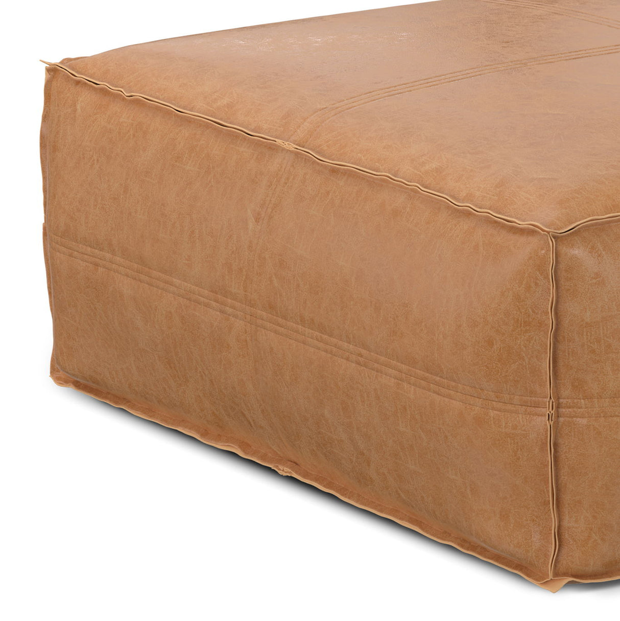 Brody - Large Square, Coffee Table Pouf by Simpli-Home | Bel Furniture