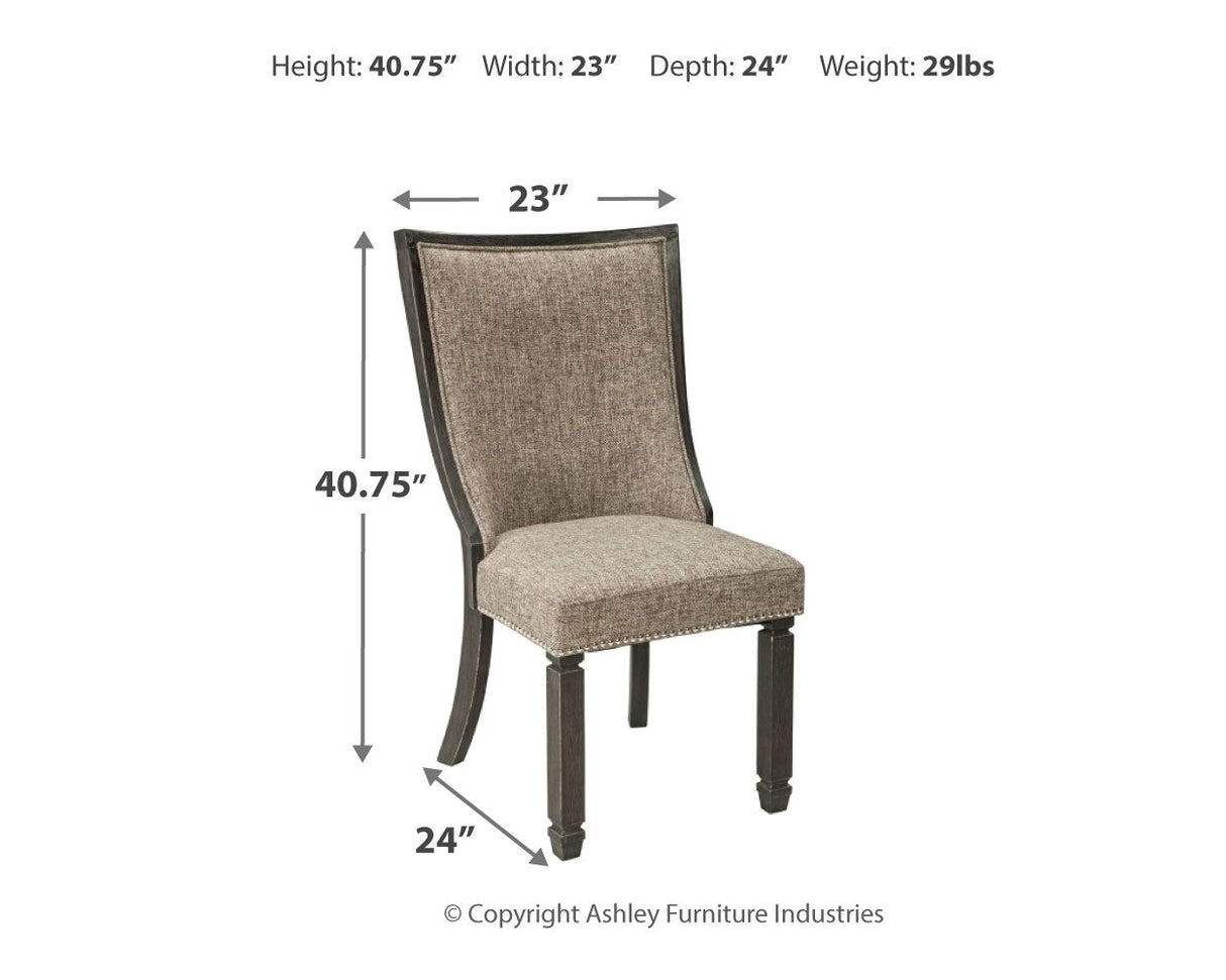 Tyler Creek - Black / Grayish Brown - Dining UPH Side Chair (Set of 2) - Framed Back by Signature Design by Ashley® | Bel Furniture