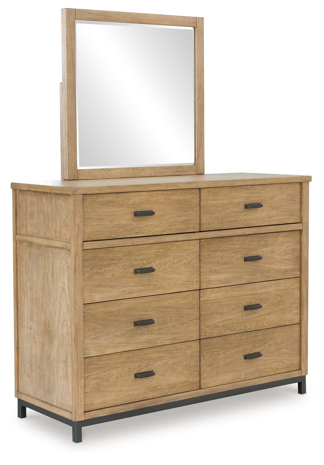 Tomtyn - Light Brown - Dresser And Mirror by Benchcraft® | Bel Furniture
