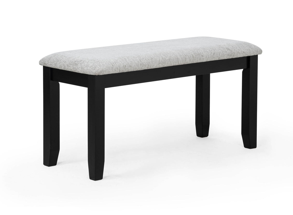 Lester - 6 Piece Dining Set With Bench - Light Gray