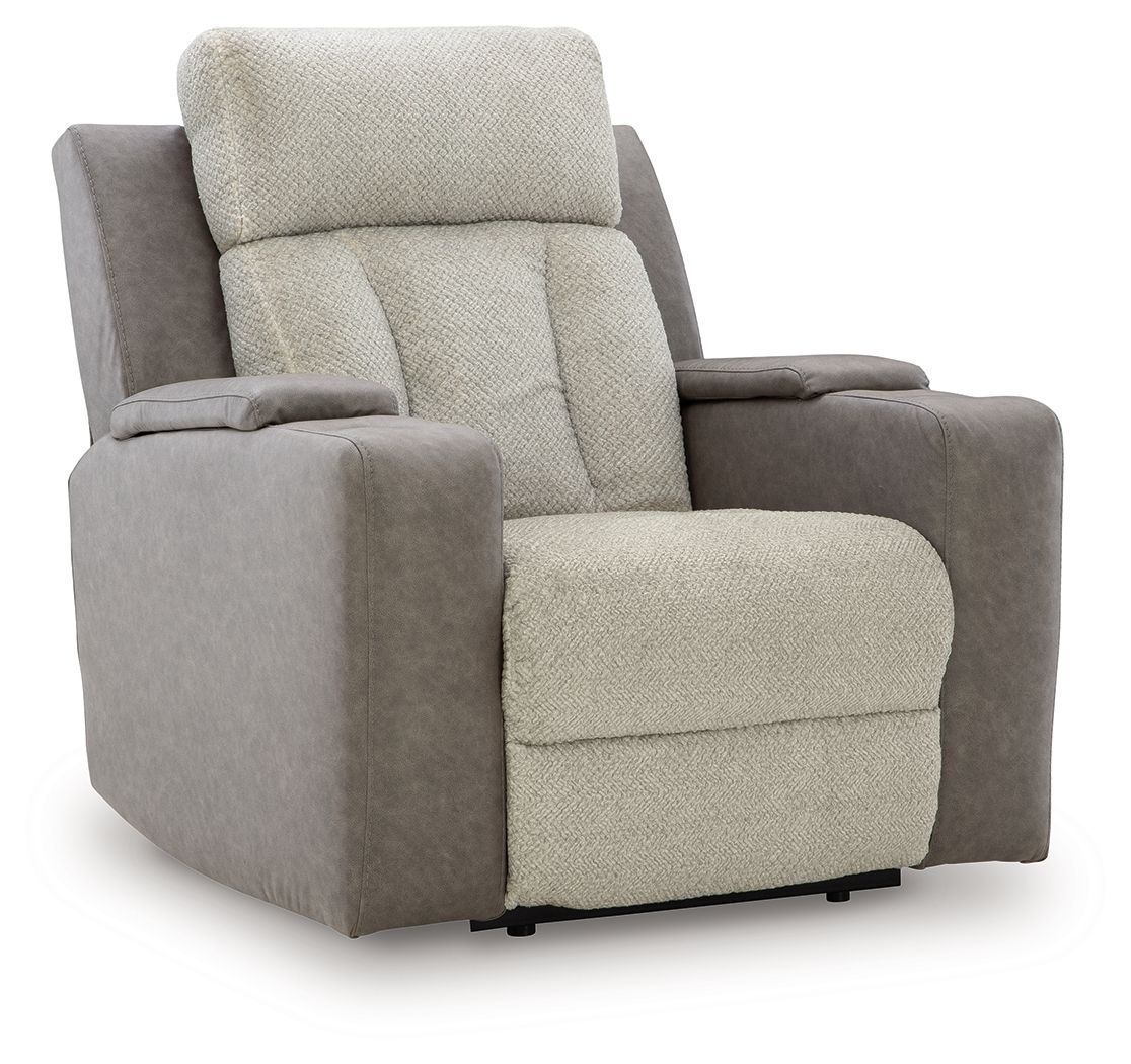 WhipLash - Sisal - Power Recliner With Adj Headrest by Signature Design by Ashley® | Bel Furniture