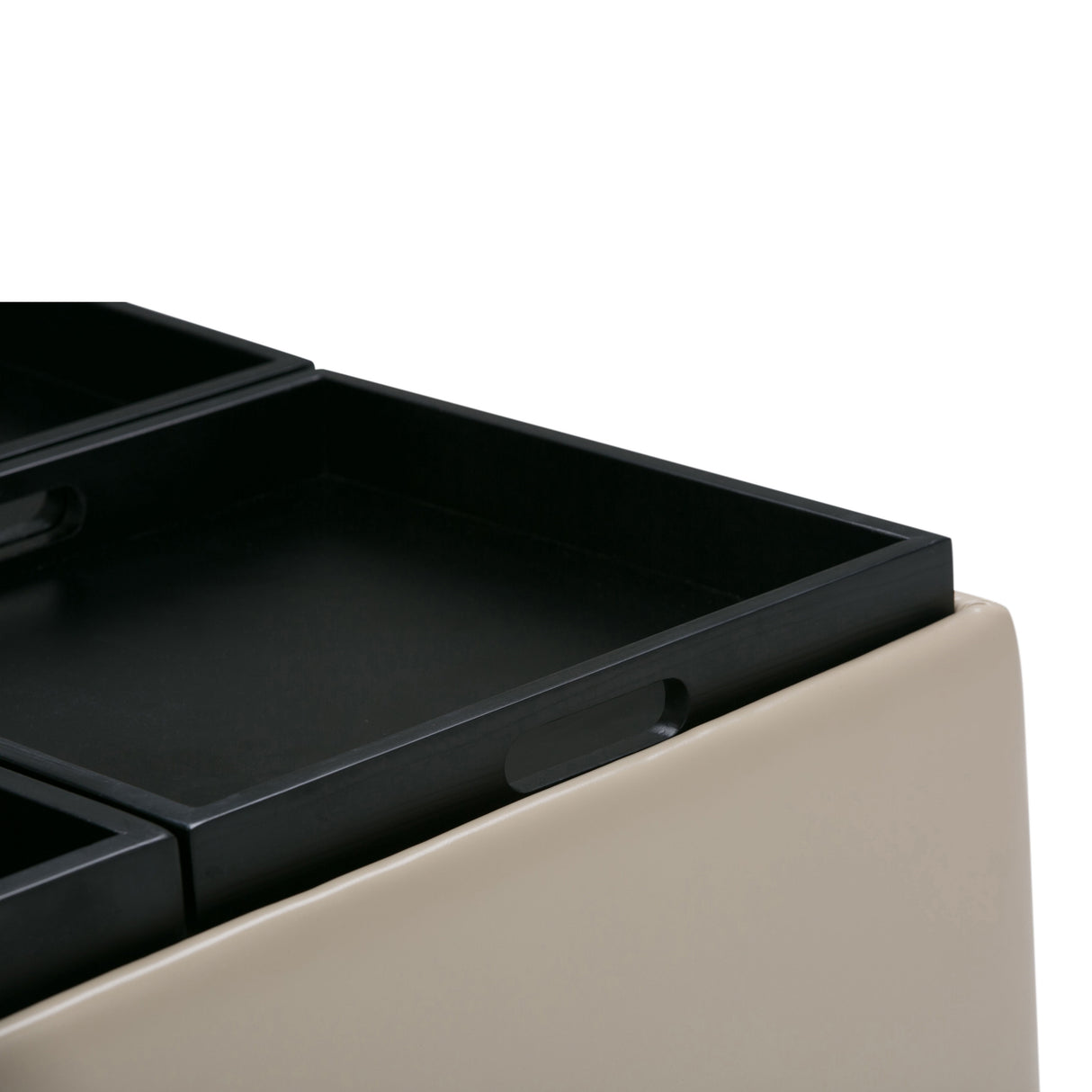 Avalon - Square Coffee Table, Storage Ottoman by Simpli-Home | Bel Furniture