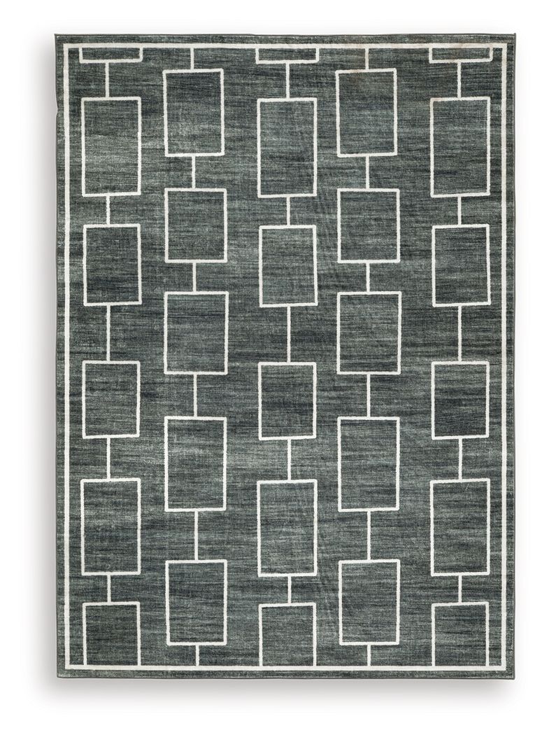 Elderland - Washable Rug Black 5' x 7' by Signature Design by Ashley® | Bel Furniture