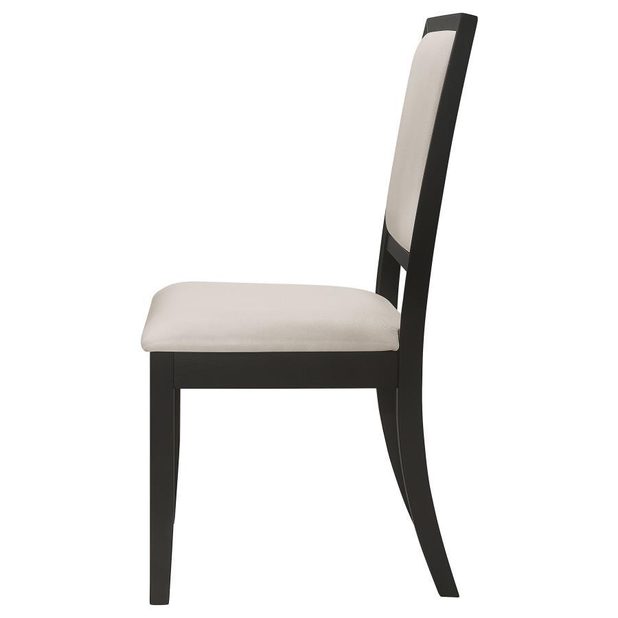 Louise - Upholstered Wood Dining Side Chairs (Set of 2) - Black by CoasterEveryday | Bel Furniture
