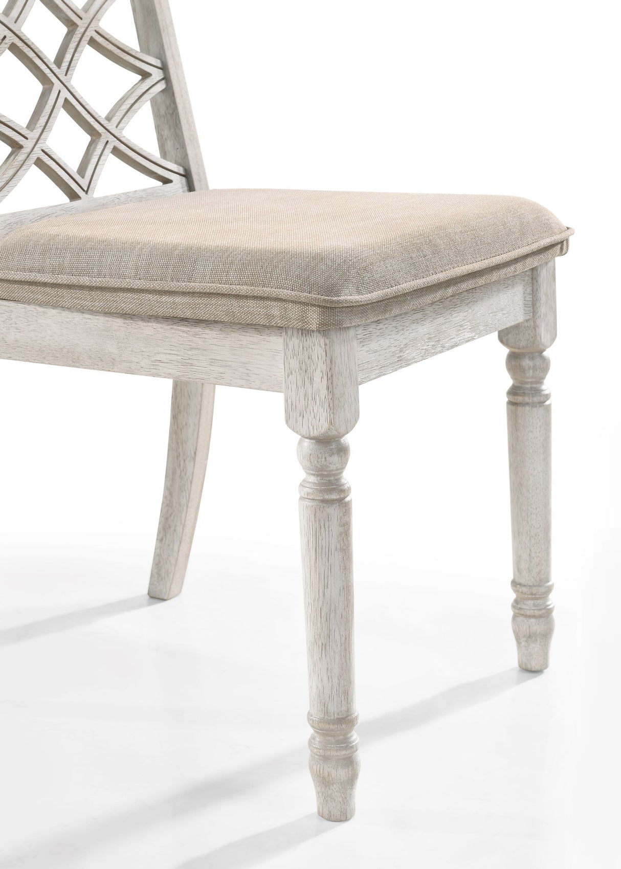 Havanna - Wide Contemporary Fabric Chair With Cushion (Set of 2) - Off White by Lilola Home | Bel Furniture