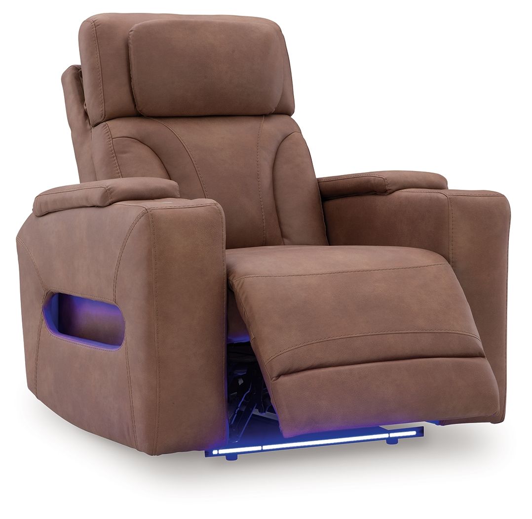 Clean-Slate - Caramel - Power Recliner / Adj Headrest by Signature Design by Ashley® | Bel Furniture