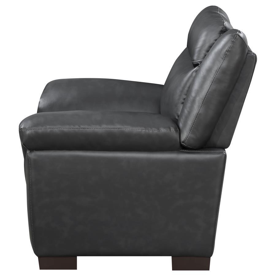 Arabella - Upholstered Padded Arm Accent Chair - Gray by CoasterEveryday | Bel Furniture