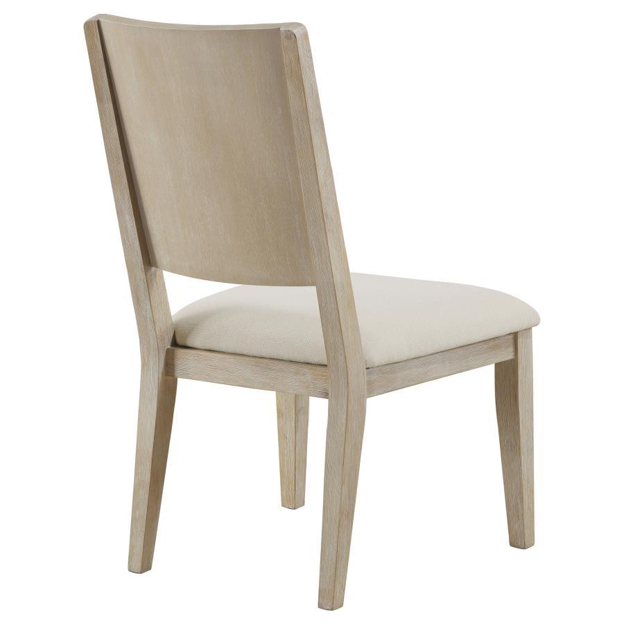 Trofello - Cushioned Dining Side Chair (Set of 2) - White Washed by Coaster Fine Furniture | Bel Furniture