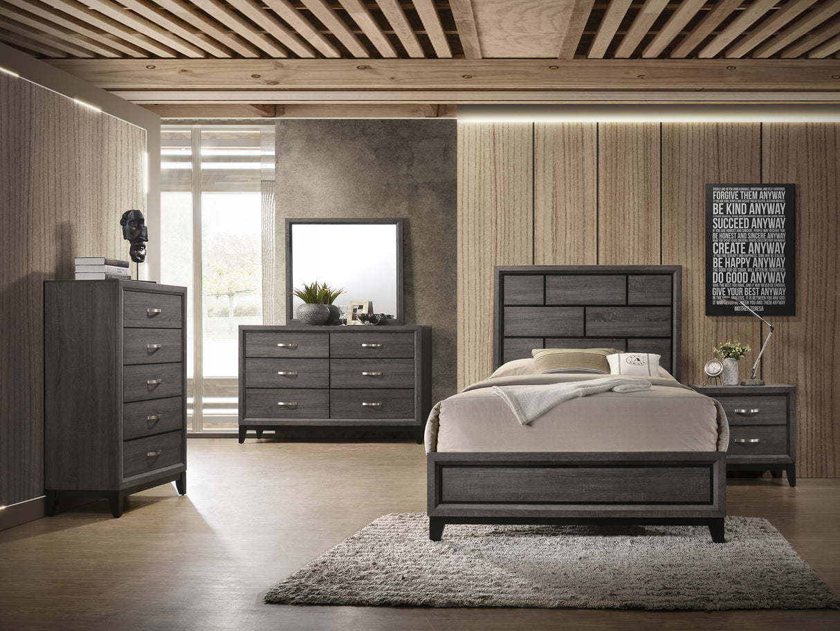 Akerson - Bedroom Set Dark Gray by Crown Mark | Bel Furniture