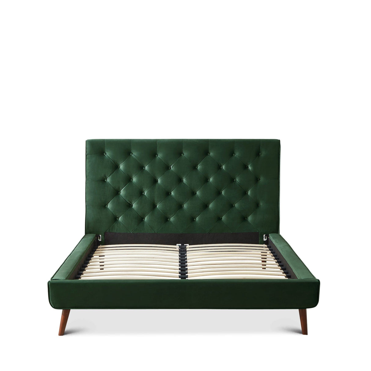Dillon - Mid-Century Modern Velvet Platform Bed