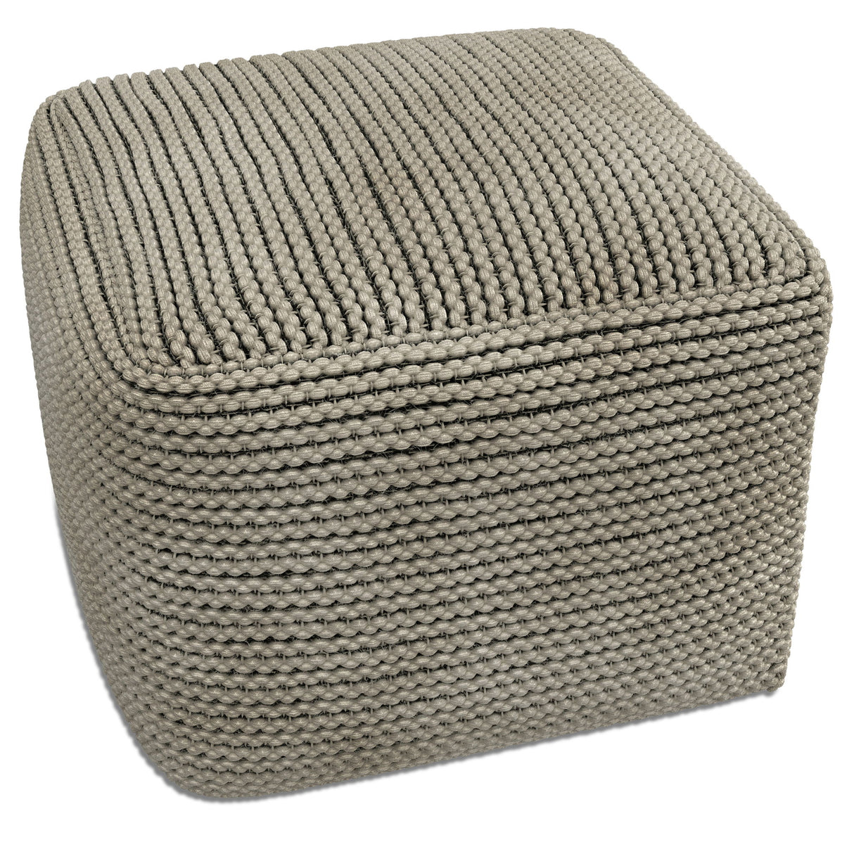 Eastmont - Outdoor / Indoor Pouf - Cream by Simpli-Home | Bel Furniture