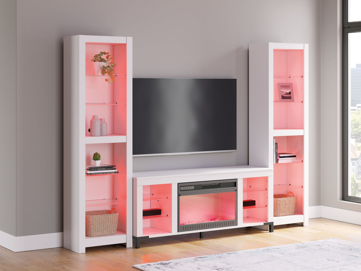 Brollevi - White - 3-Piece Entertainment Center by Signature Design by Ashley® | Bel Furniture