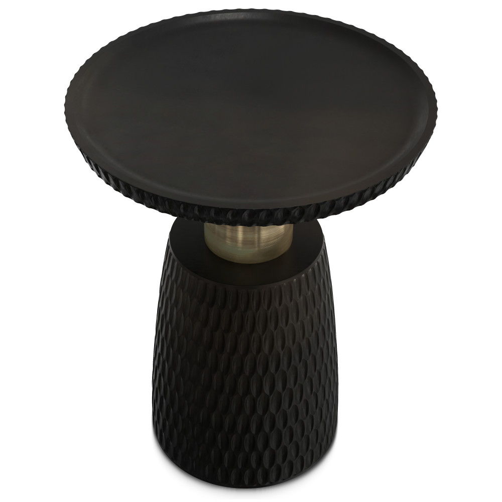 Breanna - Side Table - Black / Gold by Simpli-Home | Bel Furniture