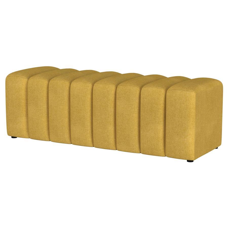 Summer - Fabric Upholstered Tufted Accent Bench by Coaster Fine Furniture | Bel Furniture