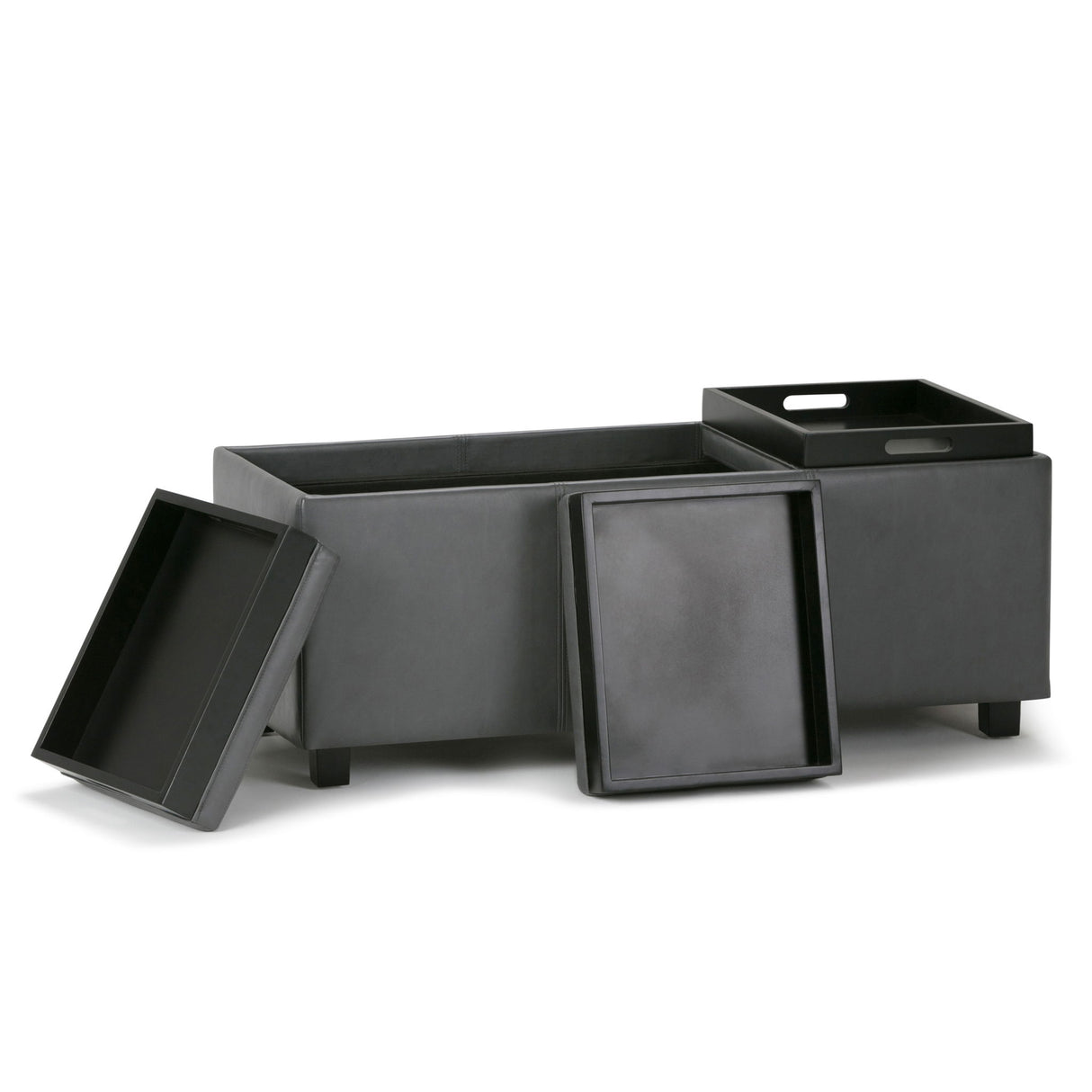 Avalon - Upholstered Storage Ottoman by Simpli-Home | Bel Furniture