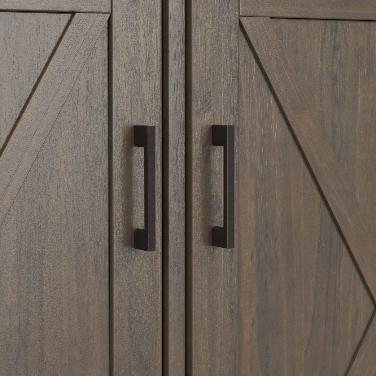 Ela - Wide Storage Cabinet - Smoky Brown by Simpli-Home | Bel Furniture