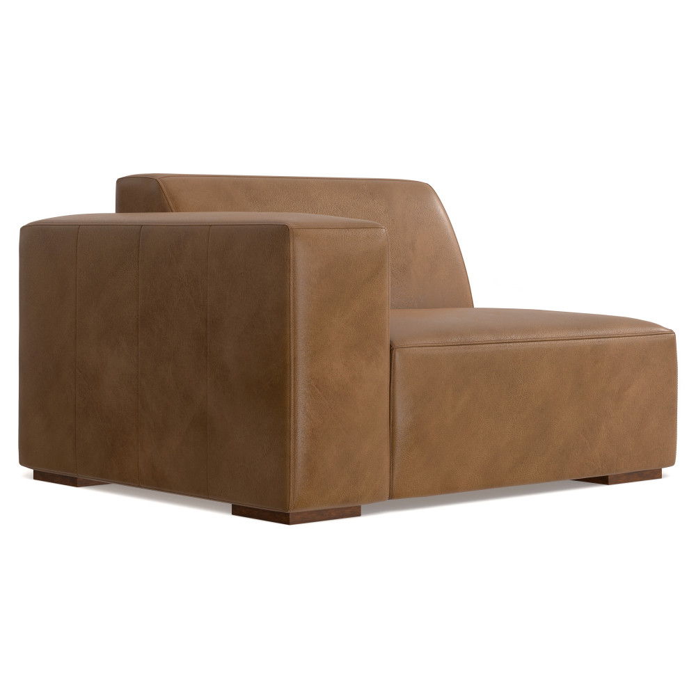 Rex - Left Arm Sofa Module - Brown by Simpli-Home | Bel Furniture