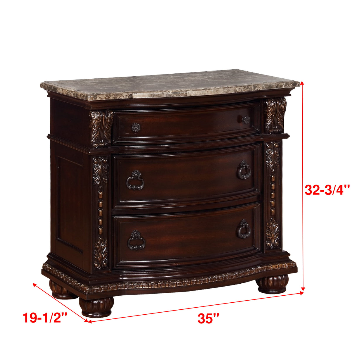 Stanley - Nightstand - Cherry by Crown Mark | Bel Furniture