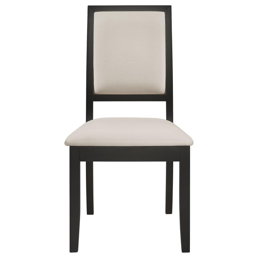 Louise - Upholstered Wood Dining Side Chairs (Set of 2) - Black by CoasterEveryday | Bel Furniture