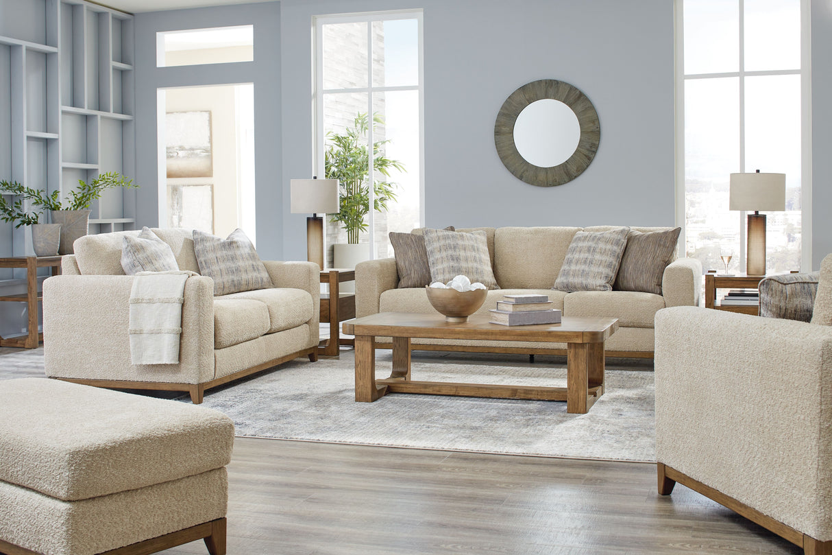 Parklynn - Living Room Set Beige 4 Pc. Sofa, Loveseat, Chair And A Half, Ottoman by Signature Design by Ashley® | Bel Furniture