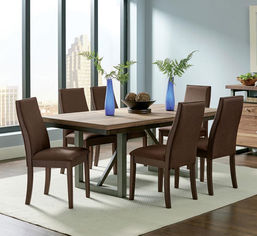 Spring Creek - Dining Table Set Gray 7 Pc. Table, 6 Chairs by CoasterEssence | Bel Furniture