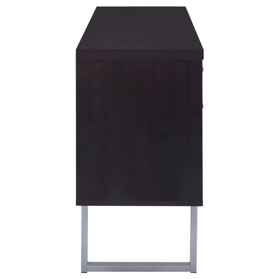 Lawtey - 5-Drawer Home Office Storage Credenza - Cappuccino by CoasterEveryday | Bel Furniture