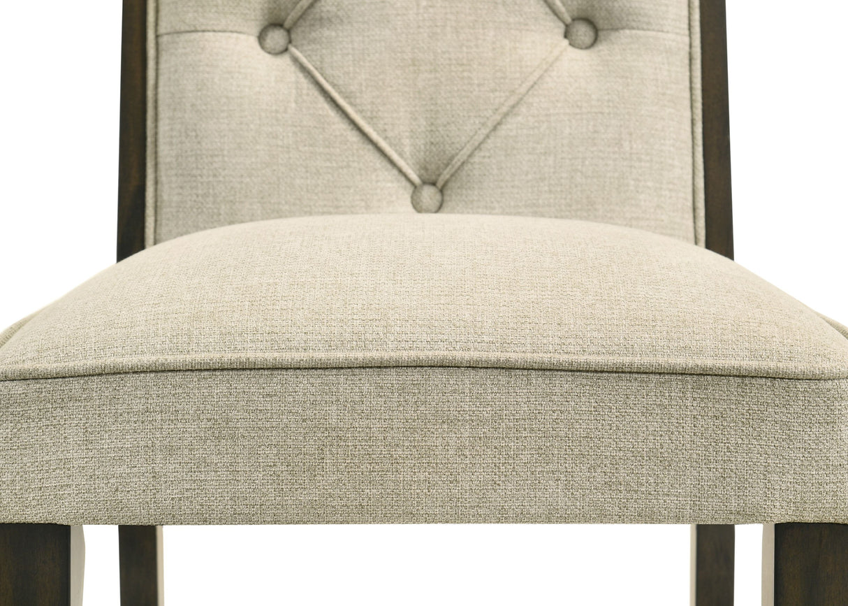 Herbert - Side Chair (Set of 2) - Espresso / Beige by Crown Mark | Bel Furniture