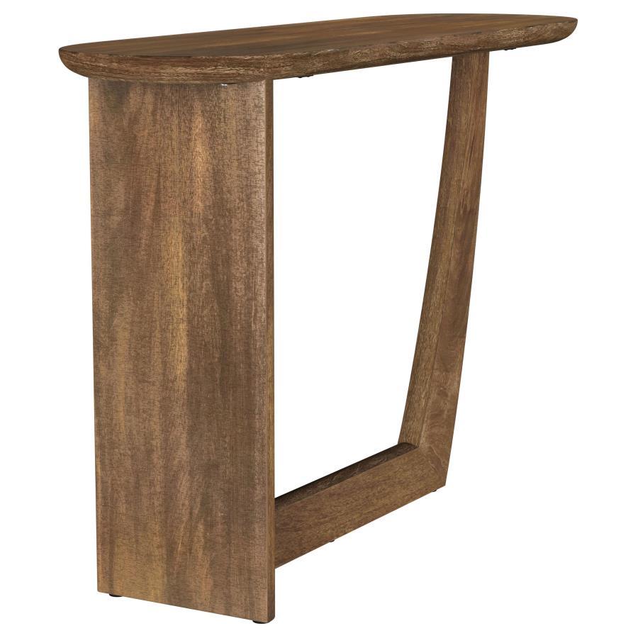 Fletcher - Oval Solid Mango Wood Entryway Console Table - Brown by Coaster Fine Furniture | Bel Furniture