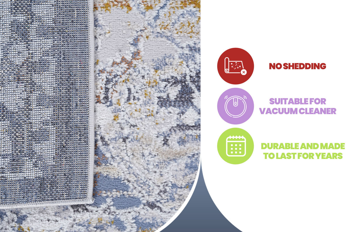 Payas - 5' X 7' Traditional Area Rug - Ivory / Gray