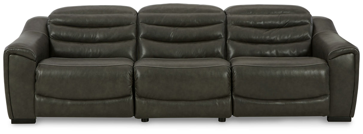 Center Line - Power Recliner Sectional Dark Gray 3 Pc. Power Reclining Sectional by Signature Design by Ashley® | Bel Furniture