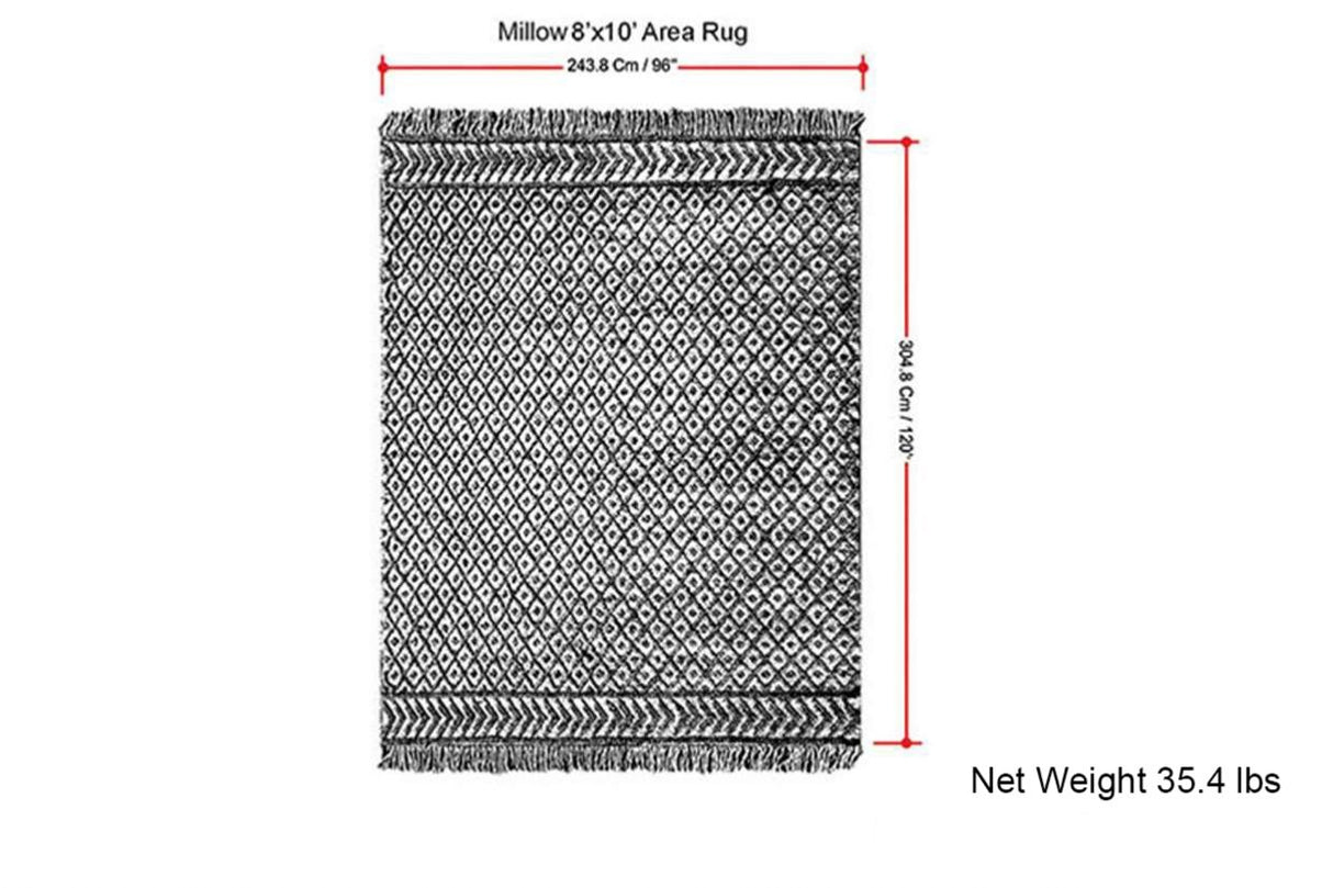 Millow - 8' X 10' Area Rug - Silver