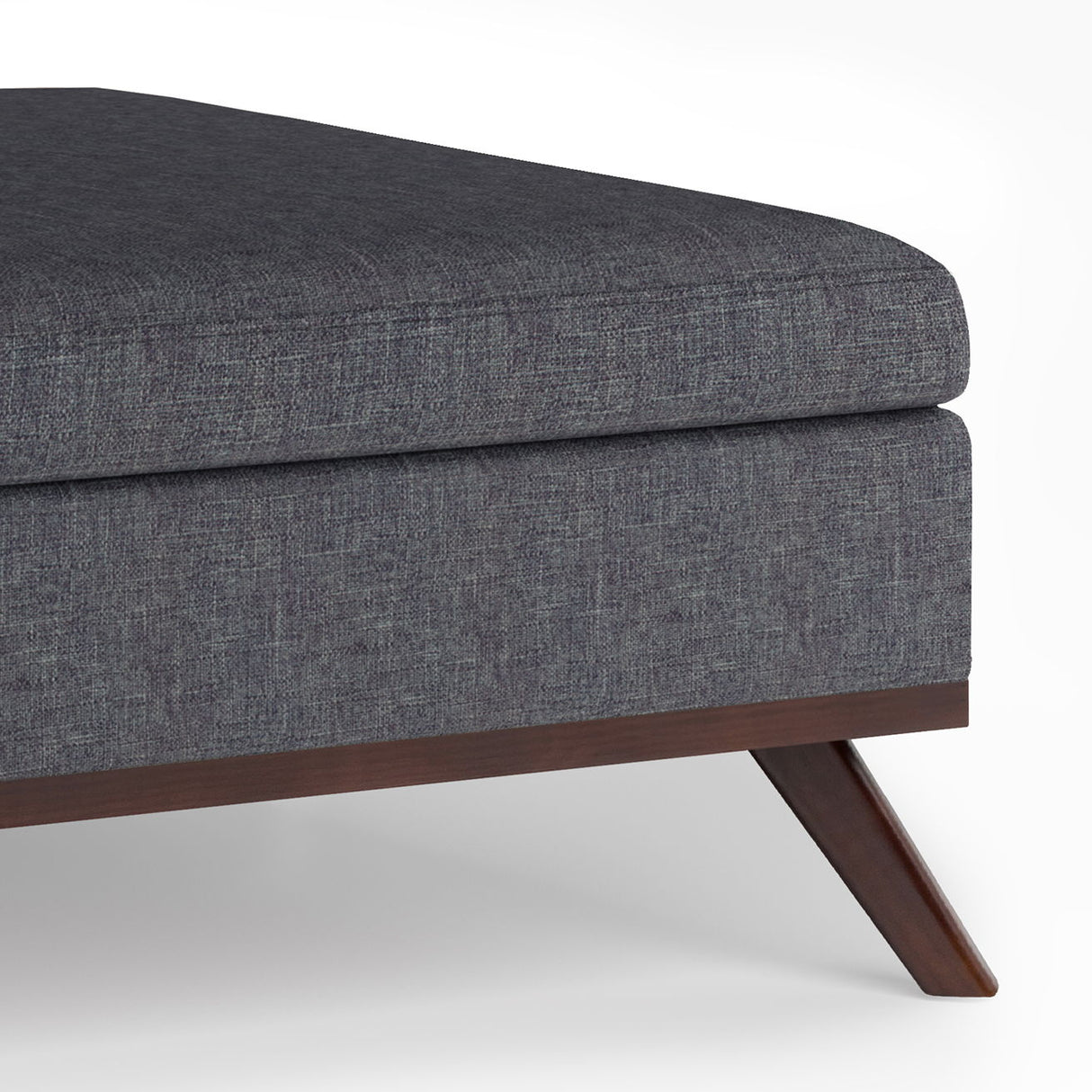 Owen - Square Coffee Table Storage Ottoman - Slate Gray by Simpli-Home | Bel Furniture